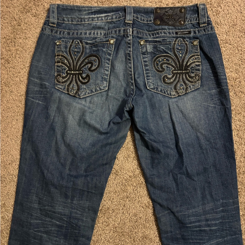 Miss Me Fleur de Lis Skinny Jeans Style JP514554 Size 31 - Picture 7 of 7